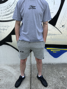 T-SHIRT BANO BANDA PUFF BLACK SZARA MELANŻ